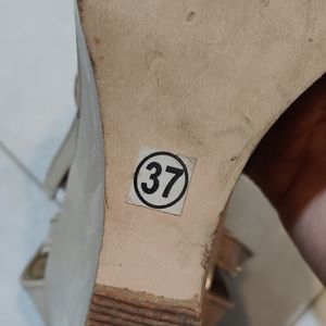 Beige wedges